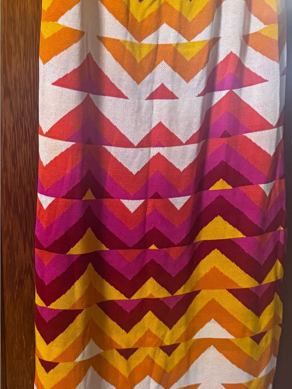 Vibrato Women’s Chevron Print Midi Dress in Multi-Color